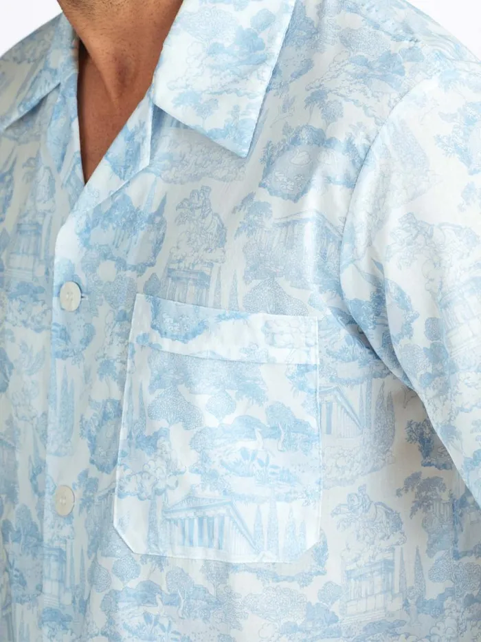Derek Rose Cotton Pajamas Men Short Pajamas Ledbury 77 Cotton Batiste White