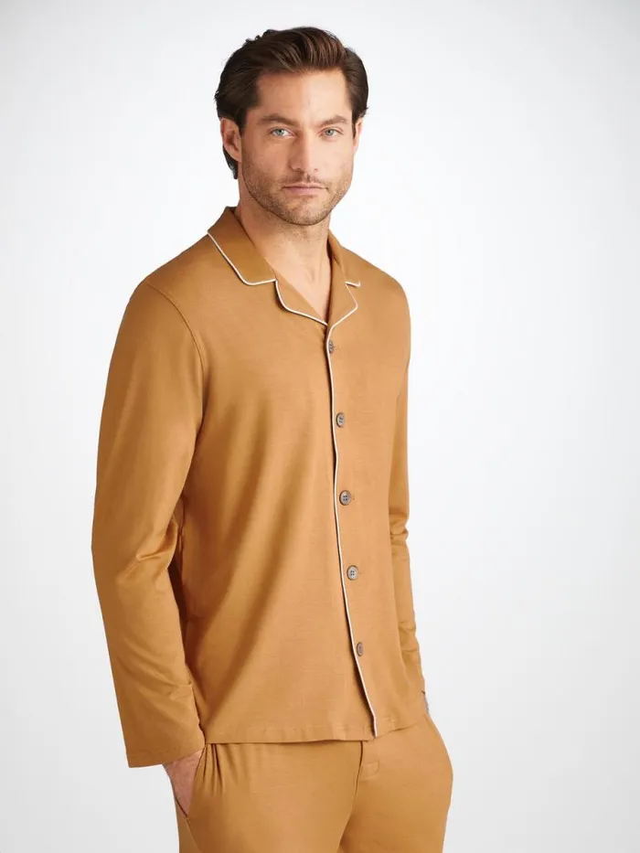 Derek Rose Jersey Pajamas Men Pajamas Basel Micro Modal Stretch Gold