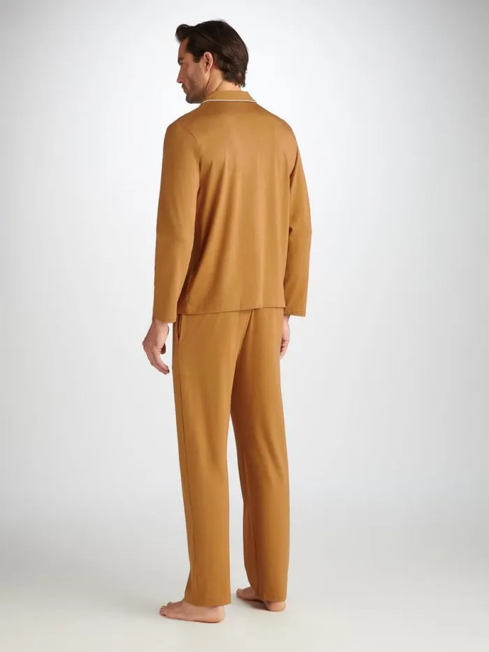 Derek Rose Jersey Pajamas Men Pajamas Basel Micro Modal Stretch Gold