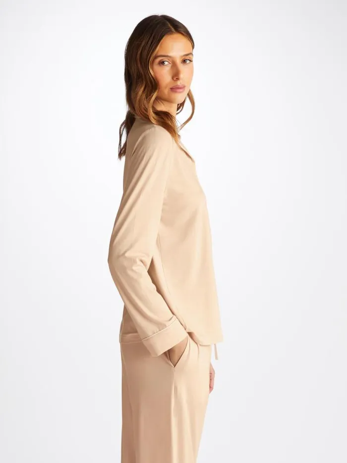 Derek Rose Jersey Pajamas Women Pajamas Lara Micro Modal Stretch Cream