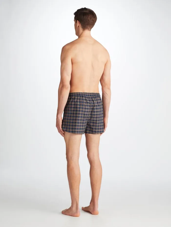 Derek Rose Modern Fit Boxer Shorts Men Modern Fit Boxers Barker 37 Cotton Navy