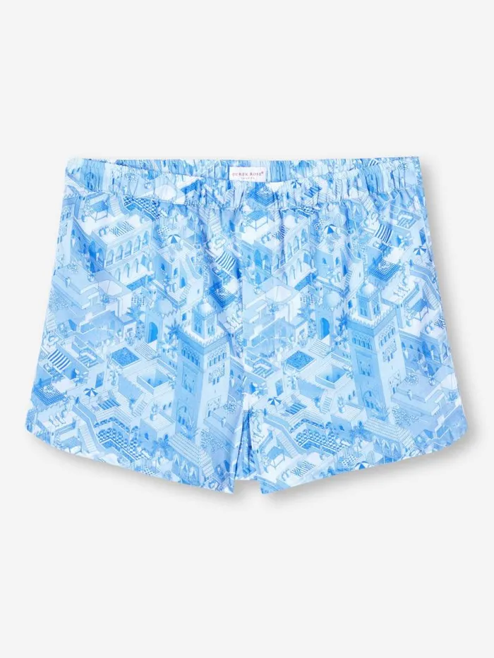 Derek Rose Modern Fit Boxer Shorts Men Modern Fit Boxers Ledbury 70 Cotton Batiste Blue