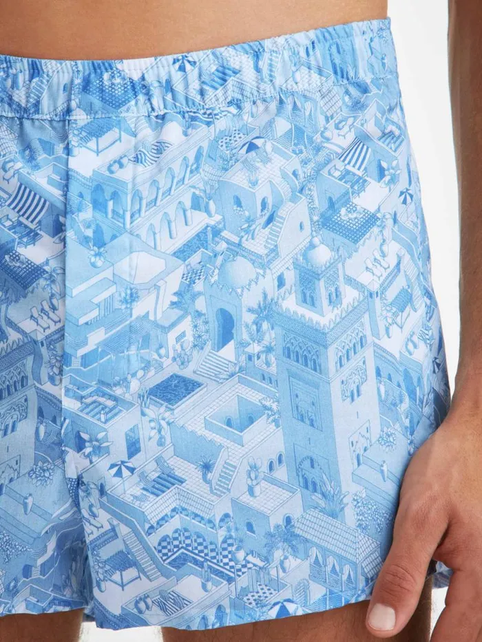 Derek Rose Modern Fit Boxer Shorts Men Modern Fit Boxers Ledbury 70 Cotton Batiste Blue