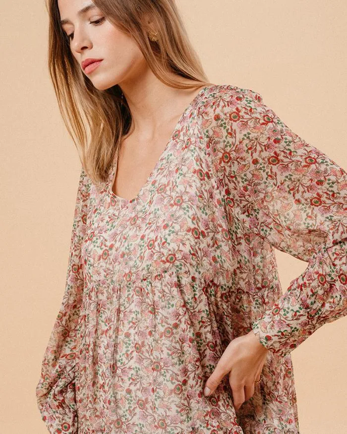 DRESS ECRU MARLISE Shop Grace and Mila Printed Dresses