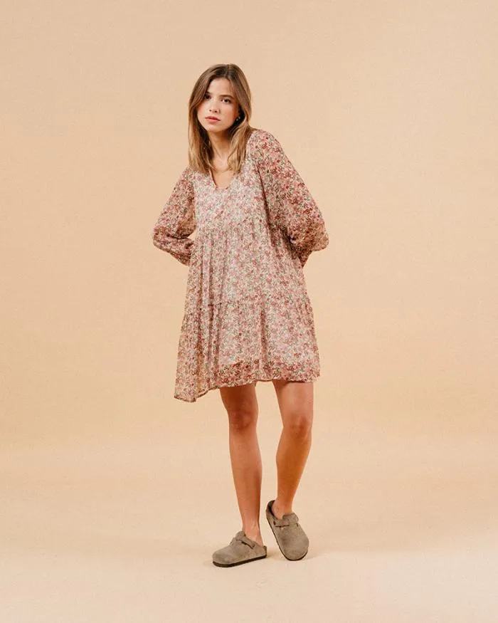 DRESS ECRU MARLISE Shop Grace and Mila Printed Dresses
