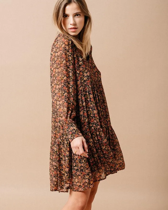 DRESS ECRU MARLISE Shop Grace and Mila Printed Dresses