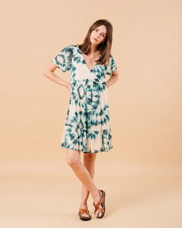 DRESS VERT MONA Shop Grace and Mila Printed Dresses