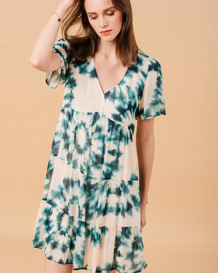 DRESS VERT MONA Shop Grace and Mila Printed Dresses