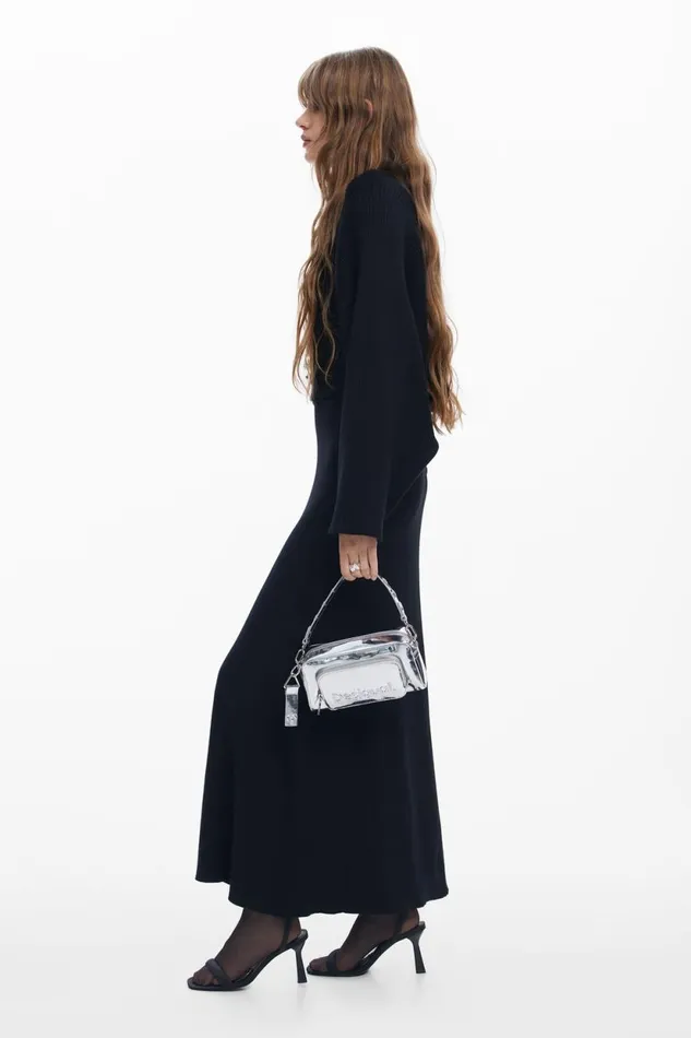 Dresses And Jumpsuits Women Desigual Combined Plain Dress Black