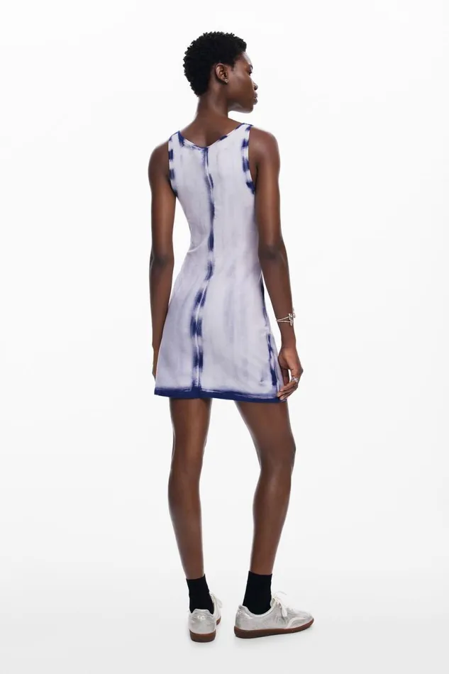 Dresses And Jumpsuits Women Desigual Washedeffect Short Dress Blue