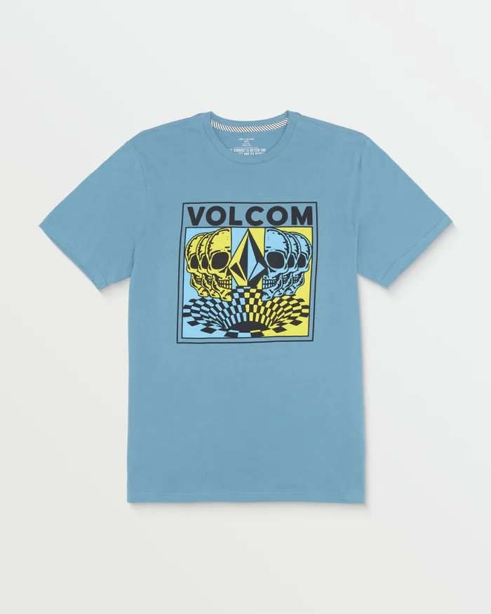 Duality Short Sleeve Tee 8211 Blue Rinse Mens Volcom TShirts and Tanks