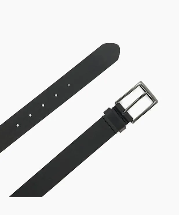 Dune London Belts Men Black Leather Belt Black