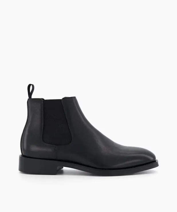 Dune London Black Boots Men Leather Chelsea Boots Black Leather