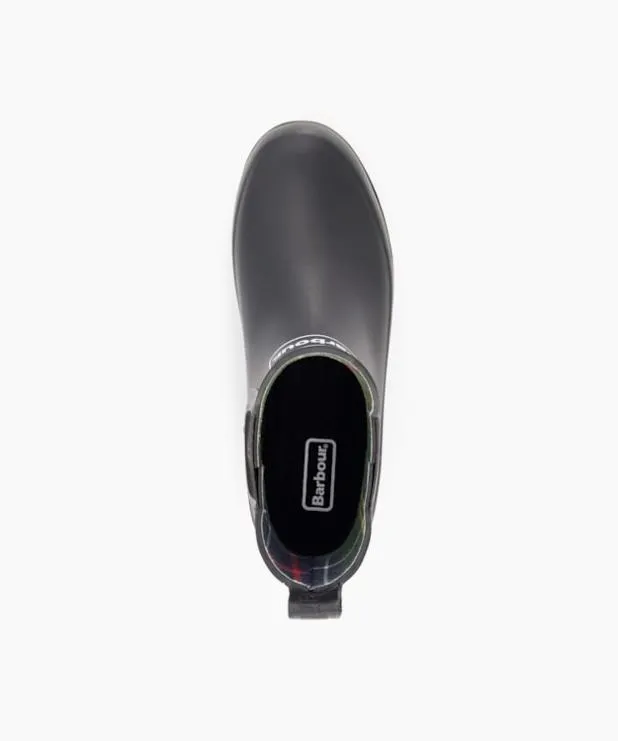 Dune London Black Boots Women Check Trim Ankle Length Wellies Black
