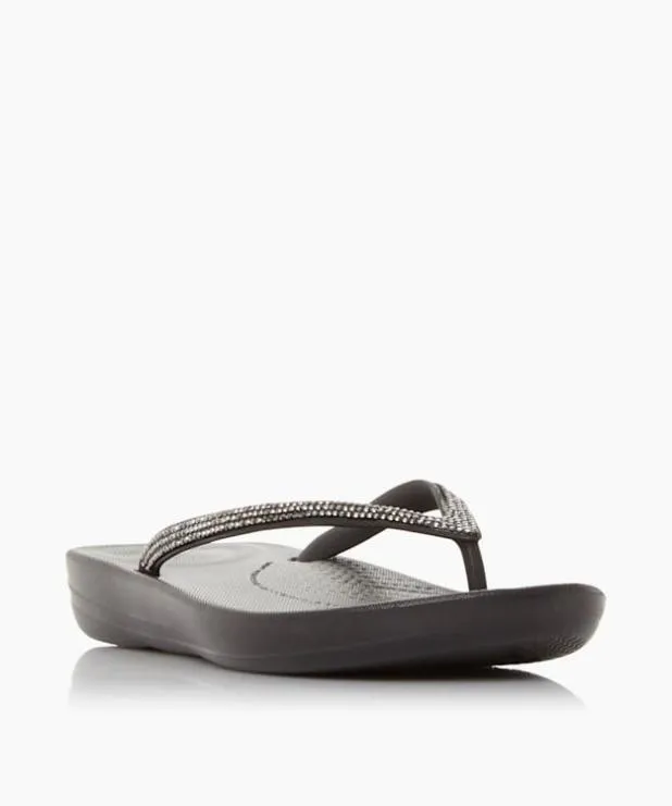 Dune London Black Sandals Women Wedge Flip Flop Black