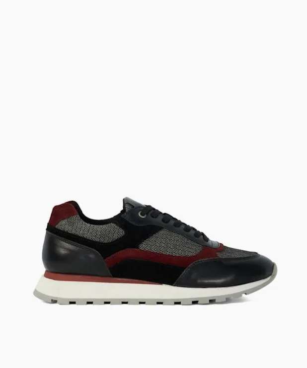 Dune London Black Shoes Men Colour Block Runners Black