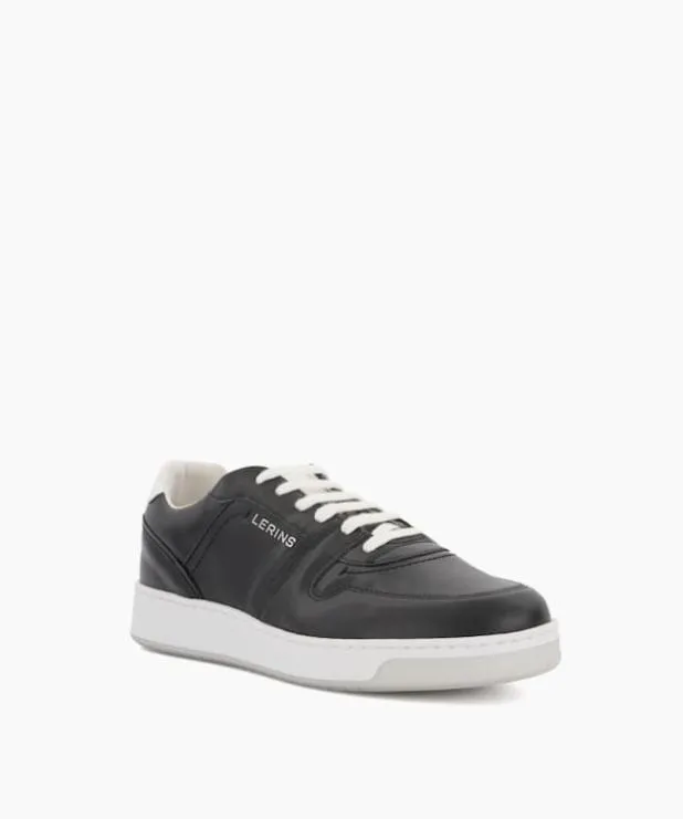 Dune London Black Shoes Men GrapeLeather LaceUp Trainers Black