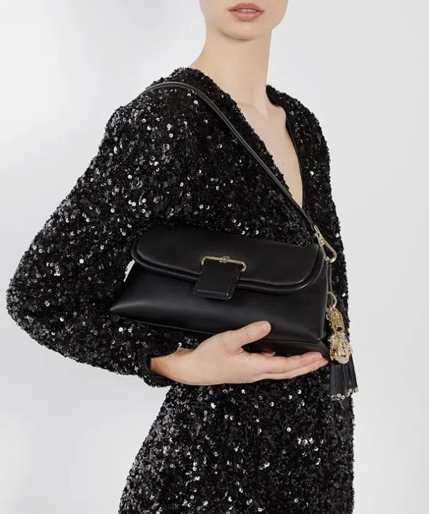 Dune London Crossbody Bags Women Leather Shoulder Bag Black Leather