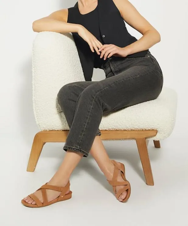 Dune London Flat Sandals Women Wide Fit Casual Nubuck Sandals Brown