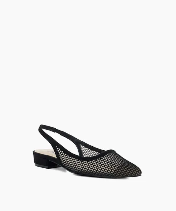 Dune London Flat Shoes Women Slingback Mesh Shoes Black