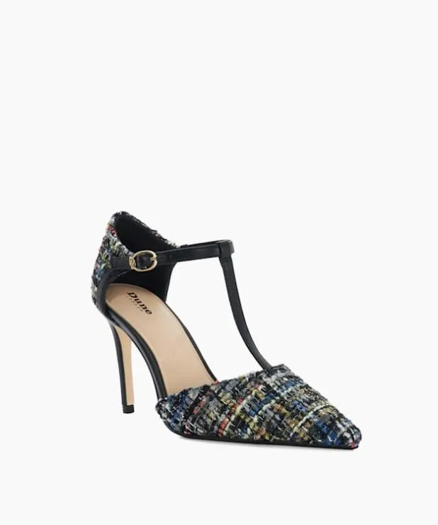 Dune London Heels Women TBar Court Shoes Multi Synthetic