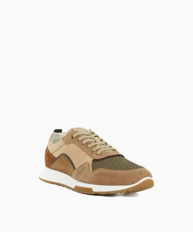 Dune London Trainers Men Contrast Lace Up Trainers Neutral