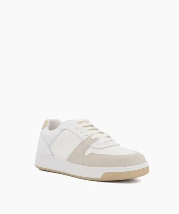 Dune London Trainers Men Suede Recycled LaceUp Trainers White Suede