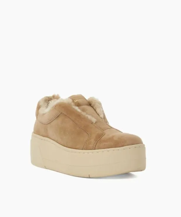 Dune London Trainers Women Chunky Flatform Suede Trainer Brown