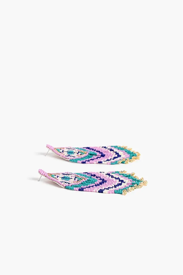 Earrings America and Beyond Women Luxe Lilac Beaded Earrings