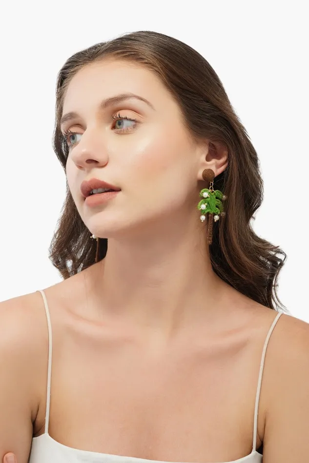 Earrings America and Beyond Women Palm Tree Earrings