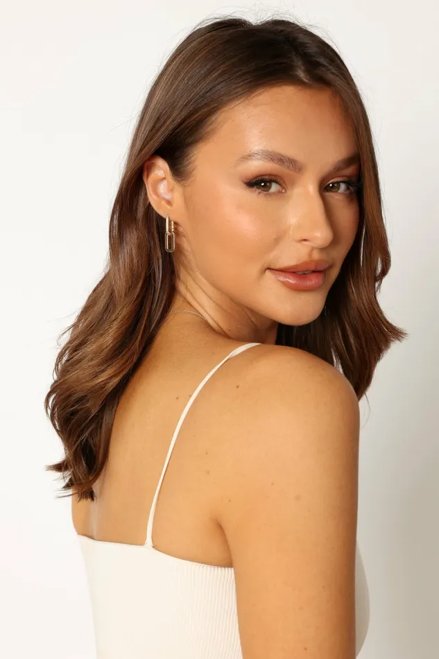 Earrings Teagan Double Hoop Earrings Gold Petal and Pup Women