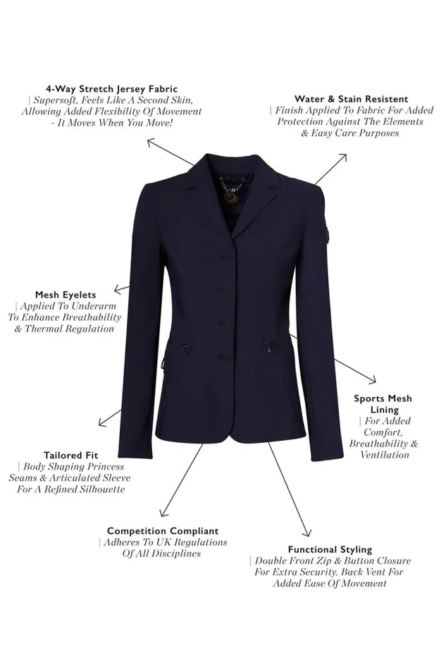 Equestrian Jackets Holland Cooper The Competition Jacket Matte Ink Navy Equestrian Jackets Holland Cooper The Competition Jacket Matte Ink Navy