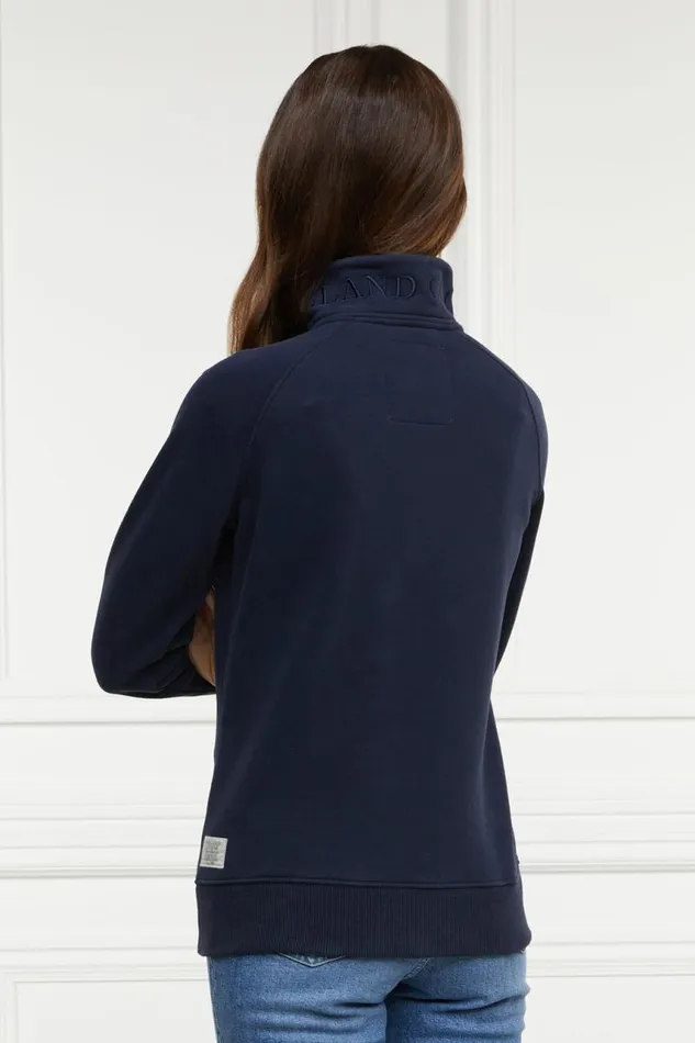 EquestrianWomen Hoodies and Sweatshirts Holland Cooper Crest Zip Henley Ink Navy EquestrianWomen Hoodies and Sweatshirts Holland Cooper Crest Zip Henley Ink Navy