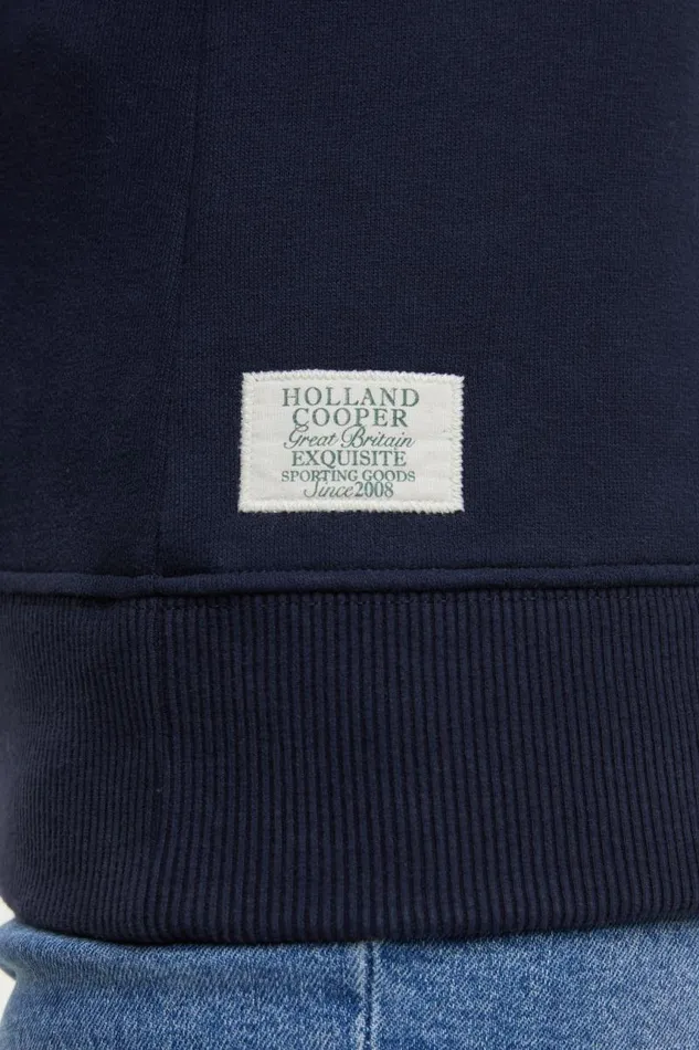 EquestrianWomen Hoodies and Sweatshirts Holland Cooper Crest Zip Henley Ink Navy EquestrianWomen Hoodies and Sweatshirts Holland Cooper Crest Zip Henley Ink Navy