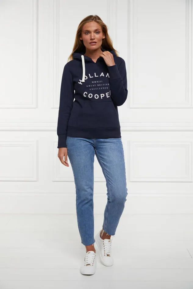 EquestrianWomen Hoodies and Sweatshirts Holland Cooper Varsity Hoodie Ink Navy EquestrianWomen Hoodies and Sweatshirts Holland Cooper Varsity Hoodie Ink Navy