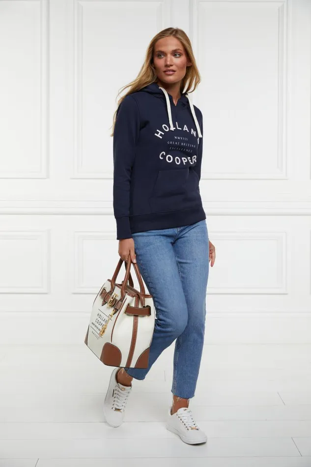 EquestrianWomen Hoodies and Sweatshirts Holland Cooper Varsity Hoodie Ink Navy EquestrianWomen Hoodies and Sweatshirts Holland Cooper Varsity Hoodie Ink Navy