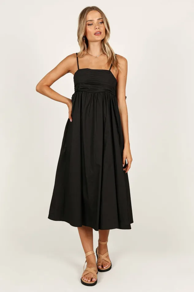 Event Dresses Alice Bow Back Midi Dress Black 8211 Petal and Pup Women