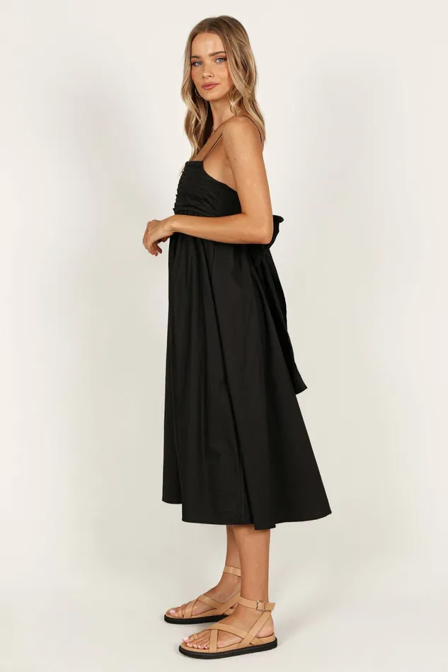 Event Dresses Alice Bow Back Midi Dress Black 8211 Petal and Pup Women