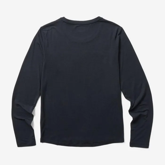 Everyday Long Sleeve Tee With Tencel Black Women Merrell Tops Everyday Long Sleeve Tee With Tencel Black Women Merrell Tops