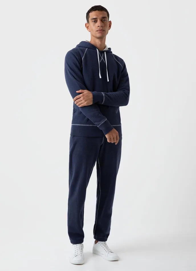 Fleeceback Sweatpants Navy Melange Men SUNSPEL Sweatshirts and Sweatpants