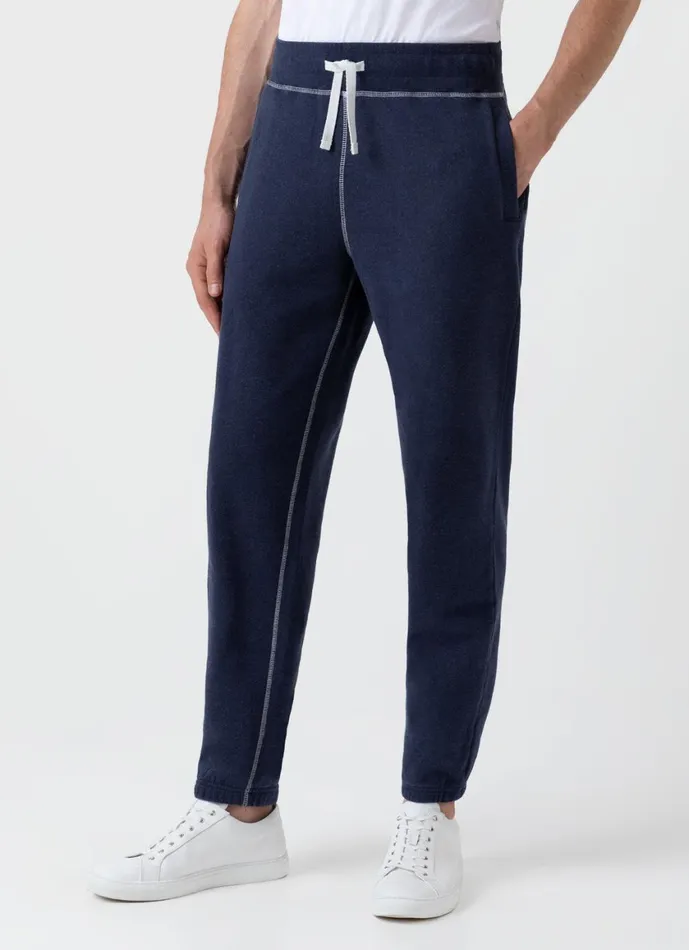 Fleeceback Sweatpants Navy Melange Men SUNSPEL Sweatshirts and Sweatpants