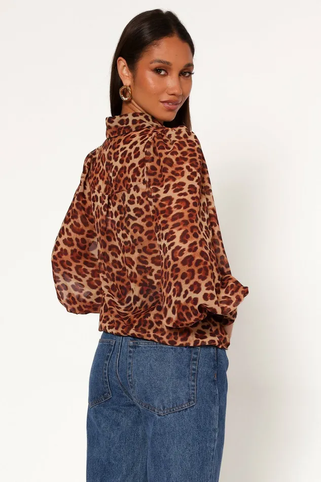 Fleetwood Blouse Leopard Women Blouses and Shirts Petal and Pup