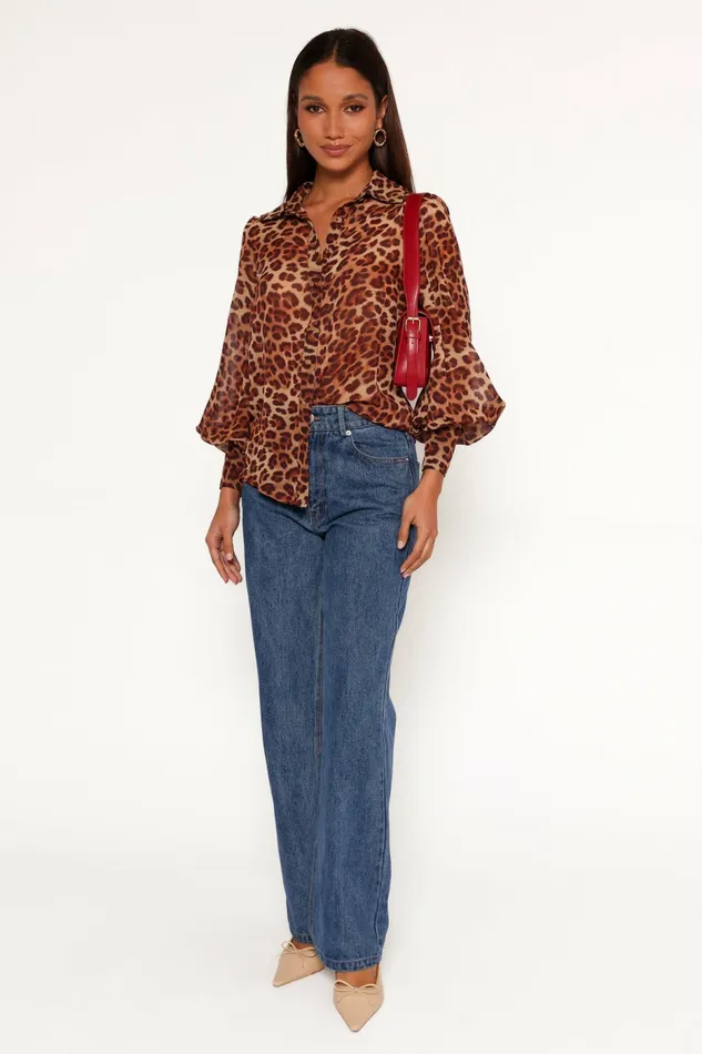 Fleetwood Blouse Leopard Women Blouses and Shirts Petal and Pup