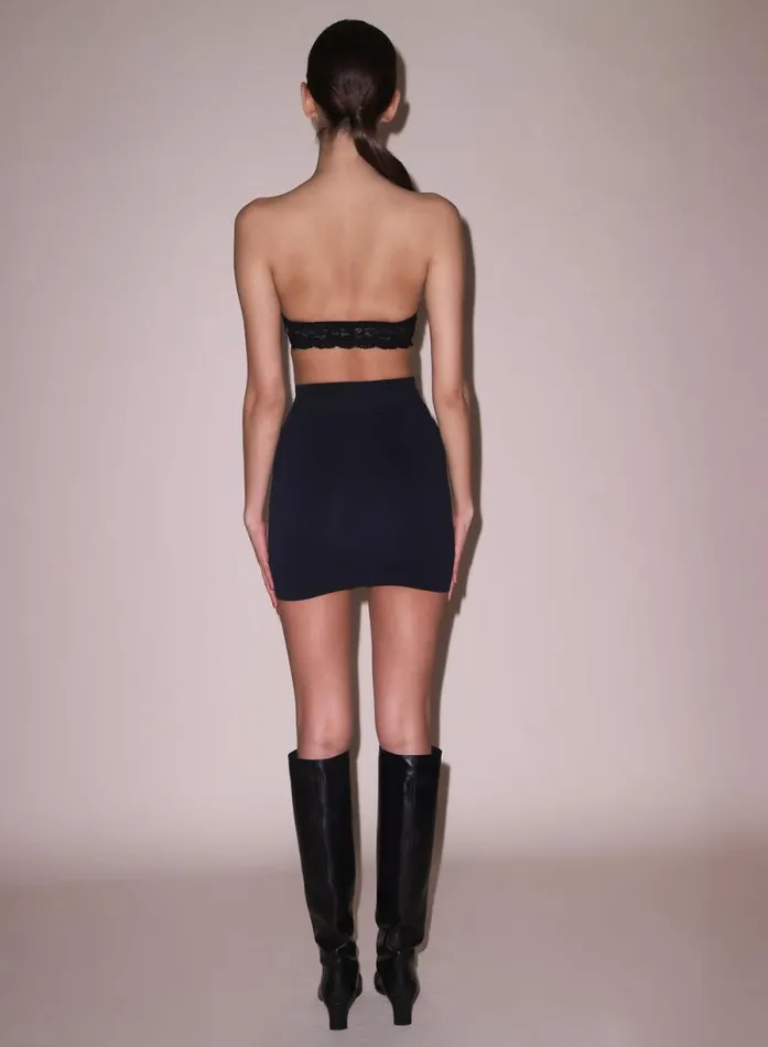 Fleur Du Mal Bottoms Micro Jersey Slip Skirt Black 8211 Women Fleur Du Mal Bottoms Micro Jersey Slip Skirt Black 8211 Women