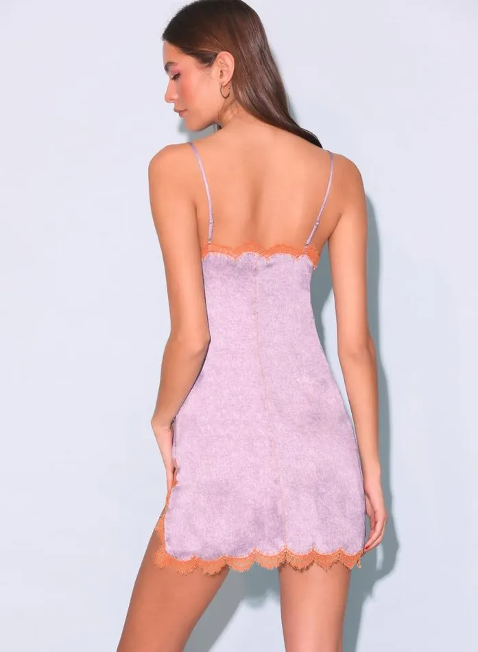 Fleur Du Mal Dresses Acid Wash Mini Slip Lilac Acid Wash 8211 Women Fleur Du Mal Dresses Acid Wash Mini Slip Lilac Acid Wash 8211 Women