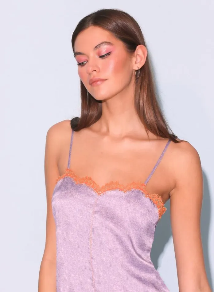 Fleur Du Mal Dresses Acid Wash Mini Slip Lilac Acid Wash 8211 Women Fleur Du Mal Dresses Acid Wash Mini Slip Lilac Acid Wash 8211 Women
