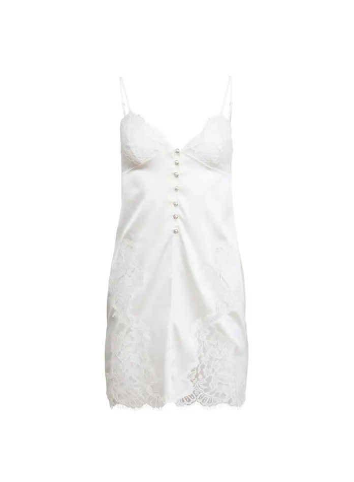 Fleur Du Mal Dresses Clo Silk Mini Slip Ivory 8211 Women Fleur Du Mal Dresses Clo Silk Mini Slip Ivory 8211 Women