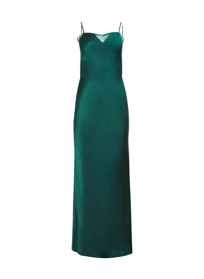 Fleur Du Mal Dresses Juliet Lace Back Dress Evergreen 8211 Women Fleur Du Mal Dresses Juliet Lace Back Dress Evergreen 8211 Women
