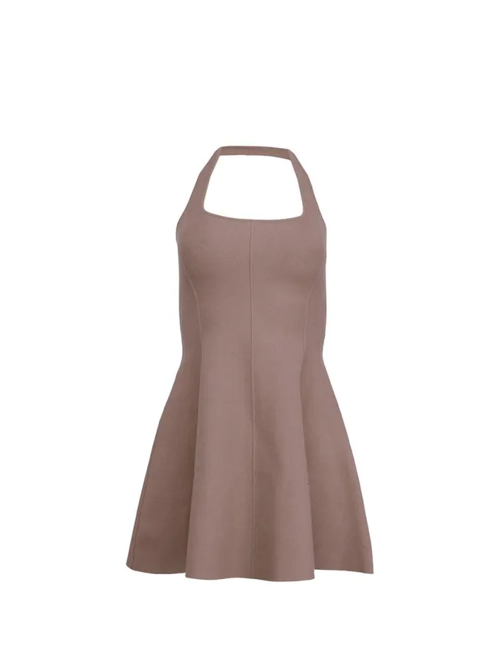 Fleur Du Mal Dresses Sofia Flared Dress Stone Grey 8211 Women Fleur Du Mal Dresses Sofia Flared Dress Stone Grey 8211 Women