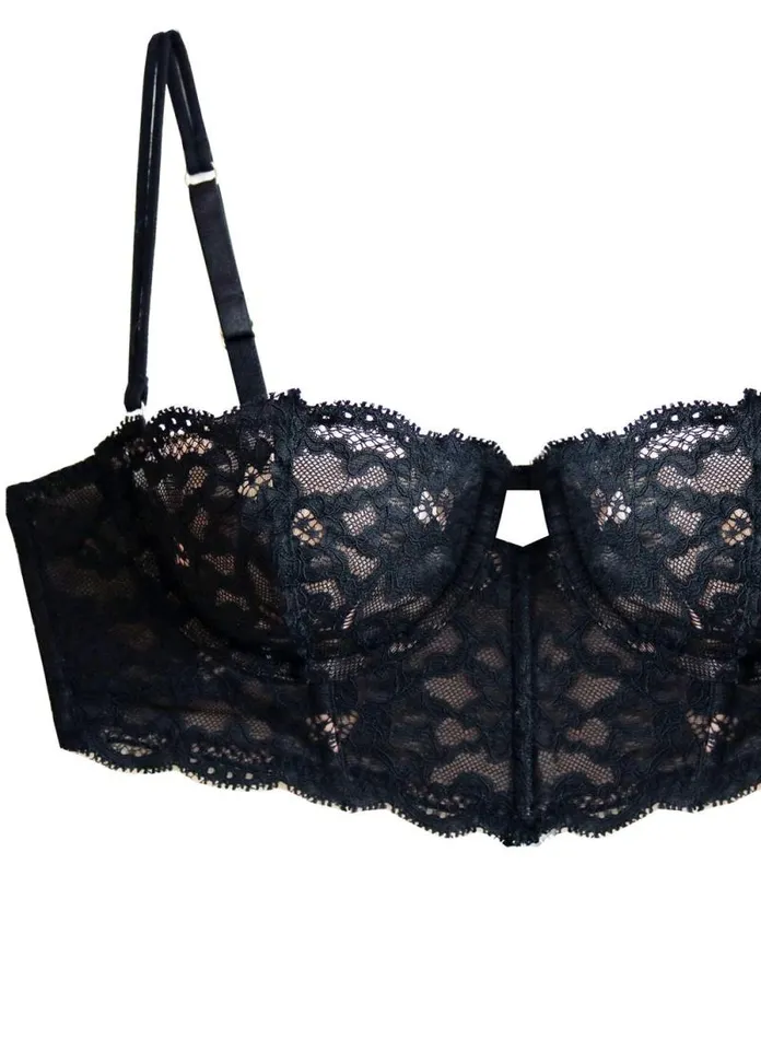 Fleur Du Mal Essentials Bras Charlotte Longline Bra Black 8211 Women